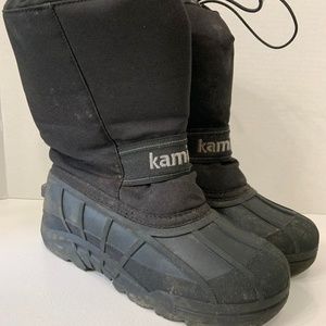Kamik Snow Ridge Black Winter Snow Boots US size 5